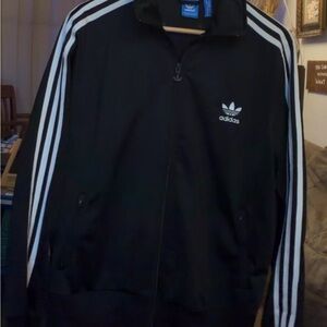 Adidas Black Jacket with Blue Label